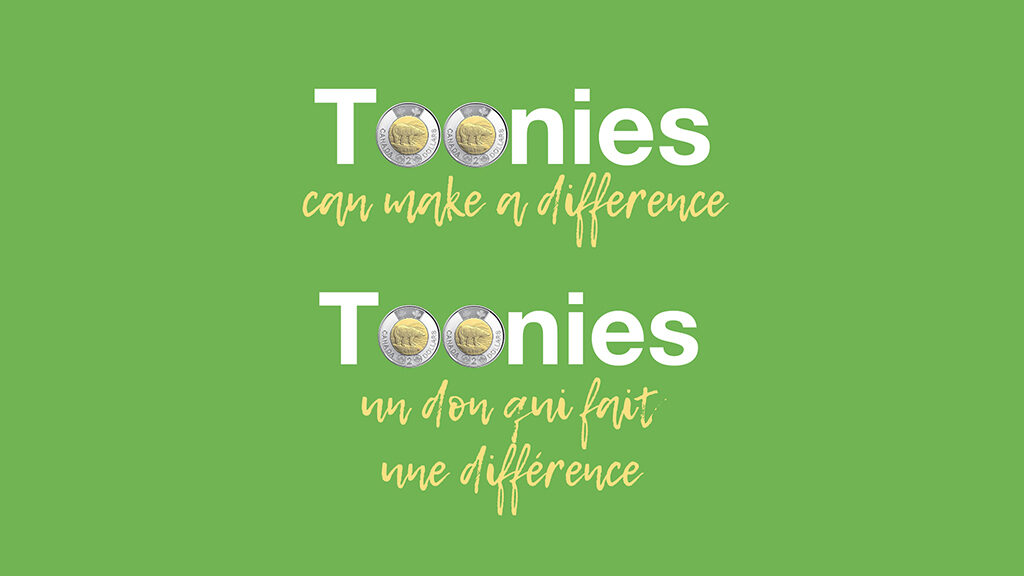 Decorative image supporting the Toonies for Tuition campaign