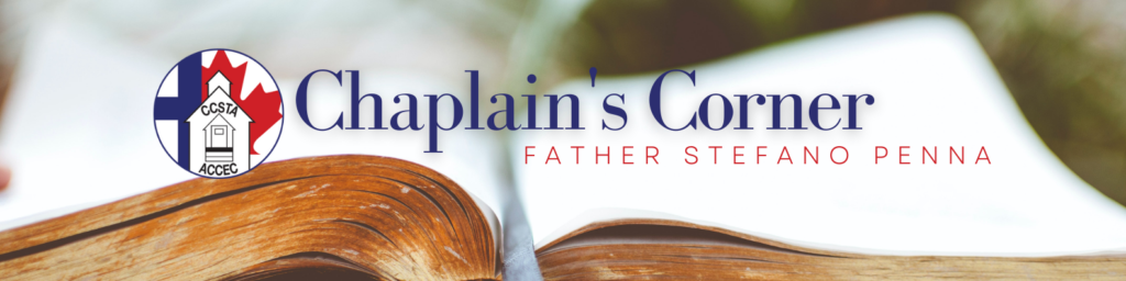 Heading: Chaplain's Corner with Father Stefano Penna